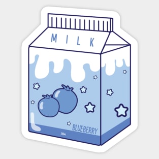 Japanese aesthetics kawaii blueberry milk Sticker